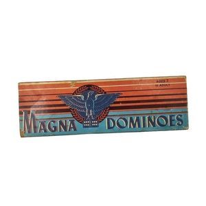 Magna Dominoes Vintage Complete Set Double Six Milton Bradley